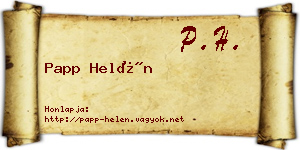 Papp Helén névjegykártya