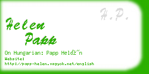 helen papp business card